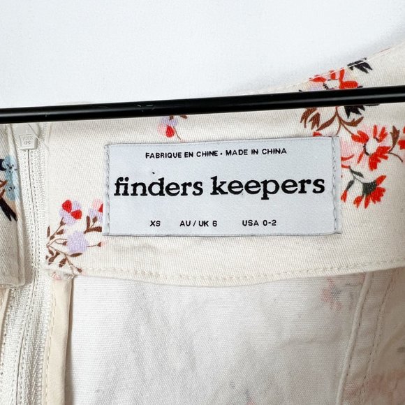 Finders Keepers Frankie Mini Dress Floral Retro Vintage Pin Up Puff Poof Sleeve - Picture 6 of 8